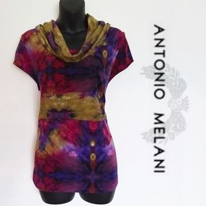 Tye Dye Cowl Neck Top by Antonio Melani